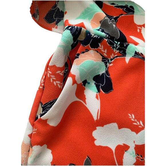 Saks‎ Fifth Avenue Floral Romper White Multi Color Medium - Picture 2 of 6